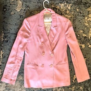 TIBI Barbue pink double-breasted blazer. Size 2.